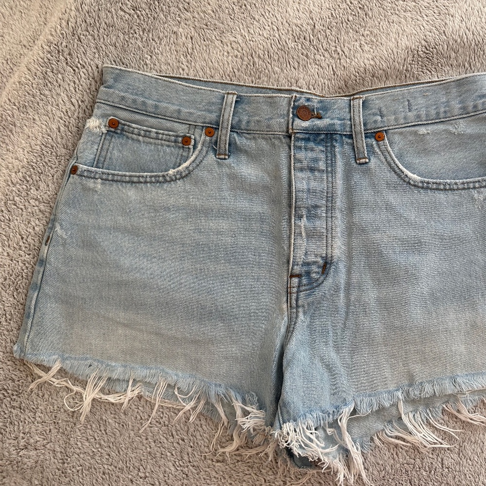 Madewell Relaxed Denim Shorts Light Wash